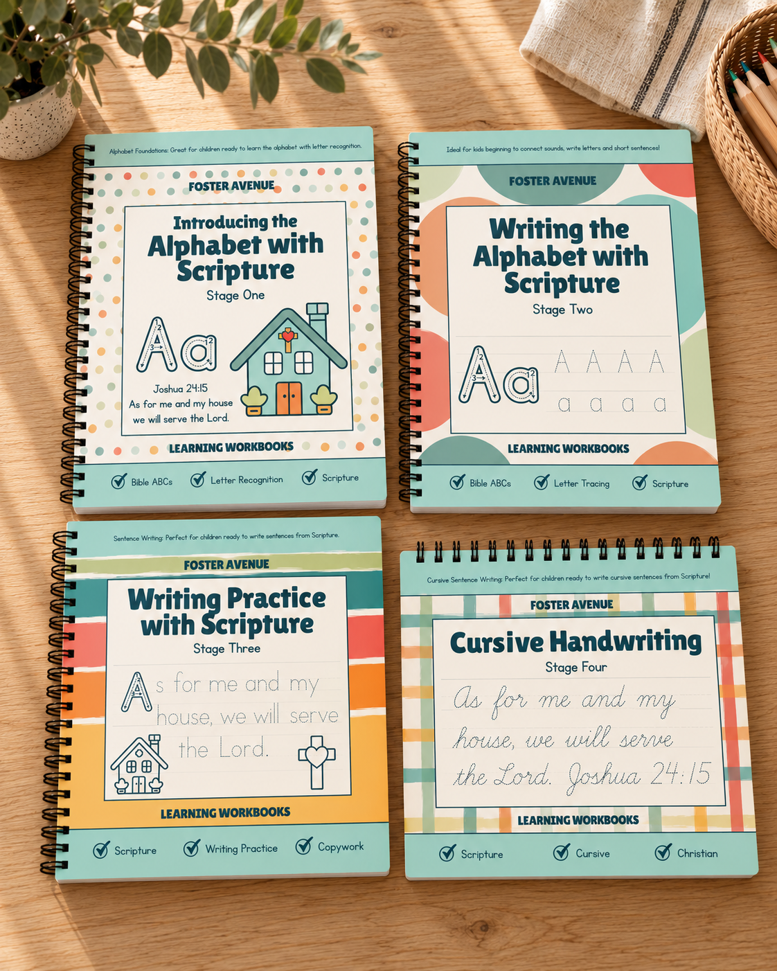 All four Foster Avenue workbooks