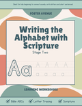 Writing the Alphabet with Scripture Stage Two (Beginning Writers) PDF Workbook