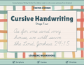 Cursive Handwriting Stage Four PDF Workbook